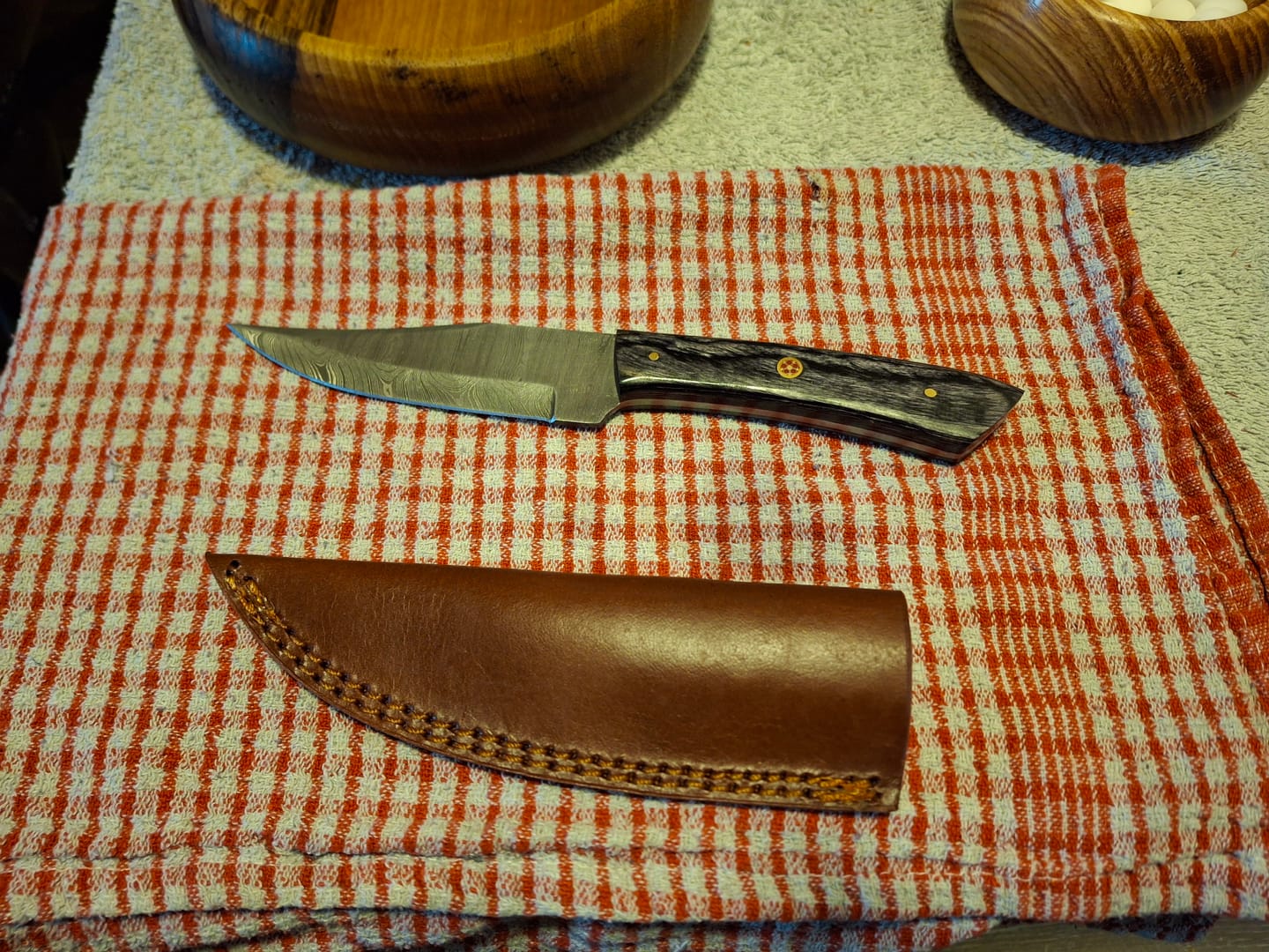 Customer photo review of Seconds Damascus Knife
