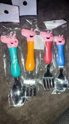 Customer photo review of Peppa Pig Cutlery Set