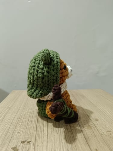 Customer photo review of Grun The Druid Bear Crochet Kit