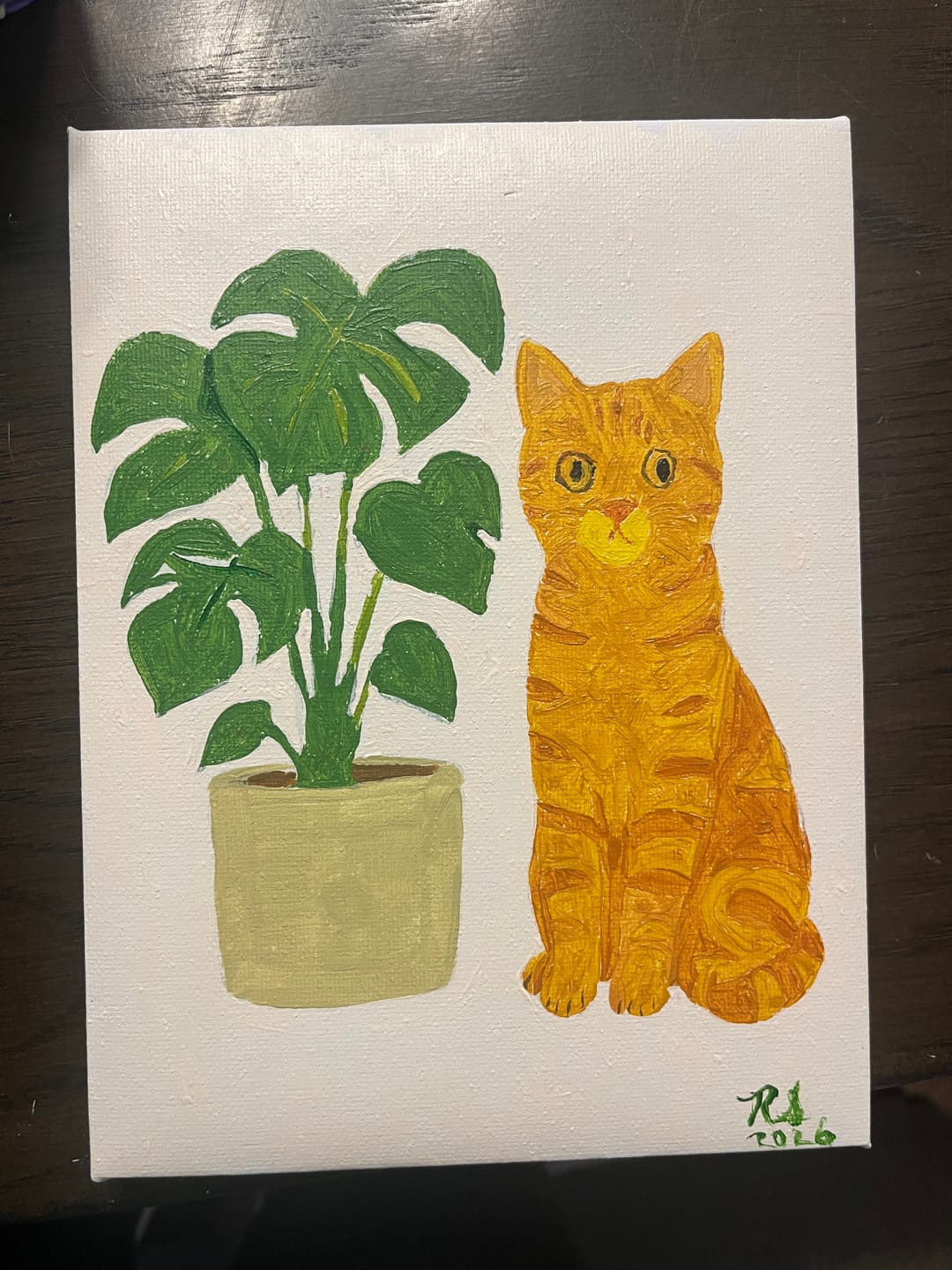 Customer photo review of 6 Mini Paintings - The Orange Cat Set