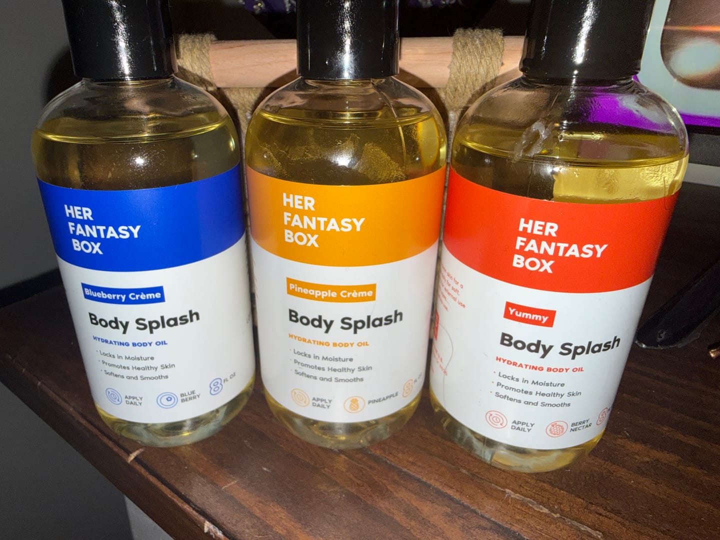 Customer photo review of Fruity Skin Body Oil Bundle