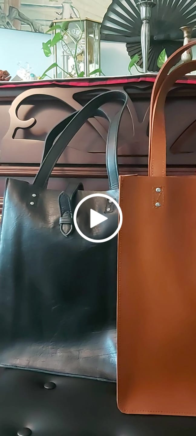 Customer video review of Ebony Elegance Leather Tote