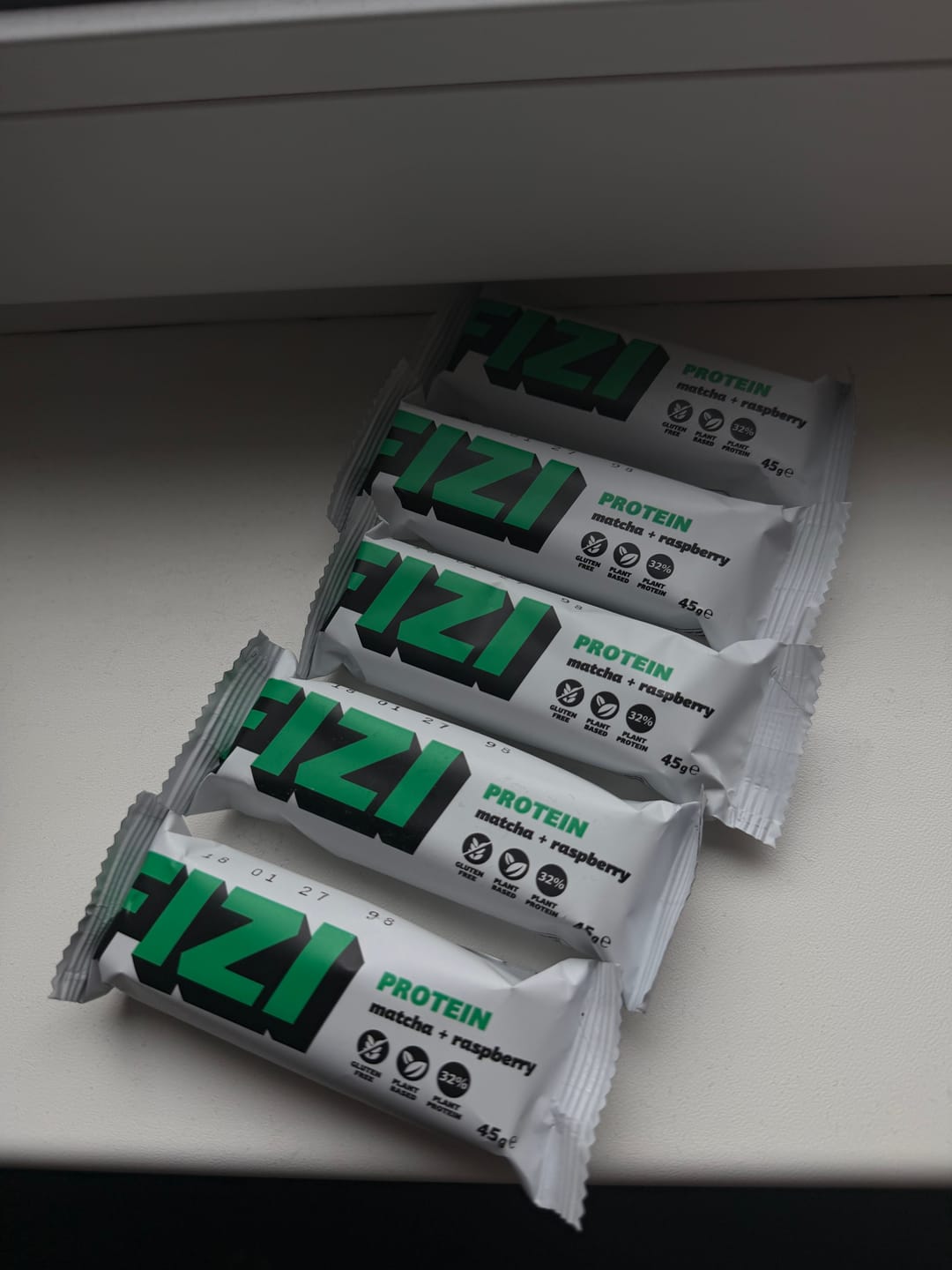 Customer photo review of Matcha + Raspberry