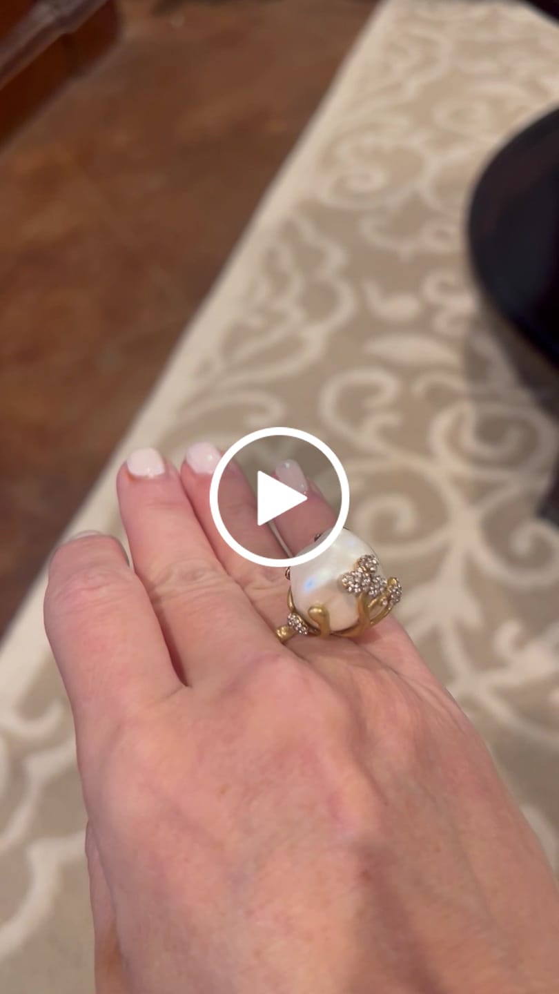 Customer video review of Wildflower Pearl Crown Ring