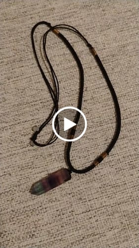 Customer video review of Natural Fluorite Necklace