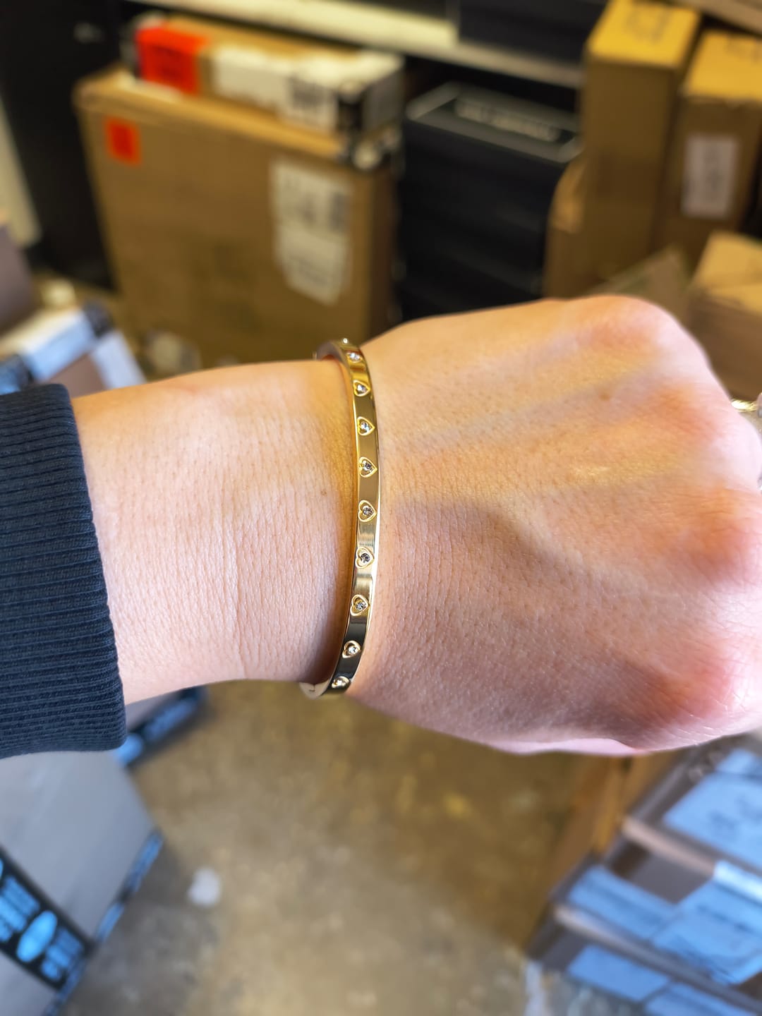 Customer photo review of Crystal Bangle Bracelet