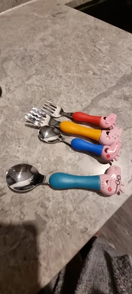 Customer photo review of Peppa Pig Cutlery Set