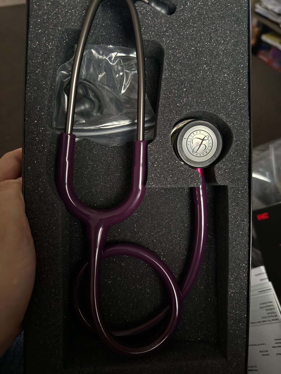 Customer photo review of Littmann Classic III Monitoring Stethoscope: Mirror & Plum - Pink Stem 5960