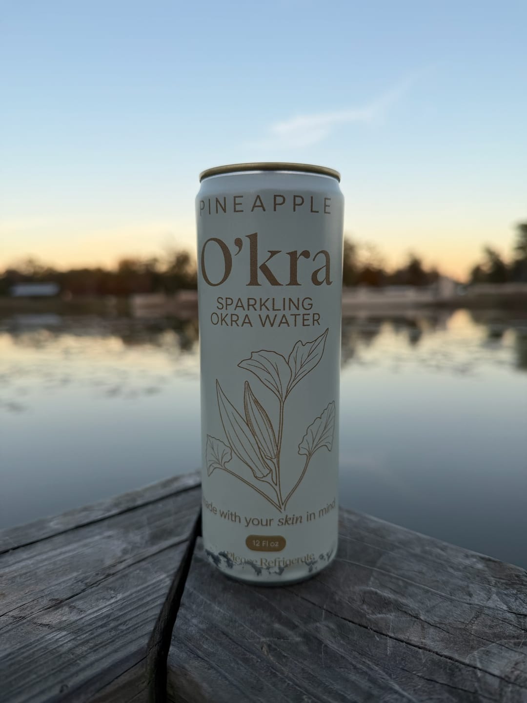 Customer photo review of O’kra – Sparkling Okra Water (Pineapple) | Hydration & Skin Health