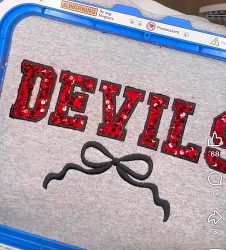 Customer photo review of Sequin on Velvet