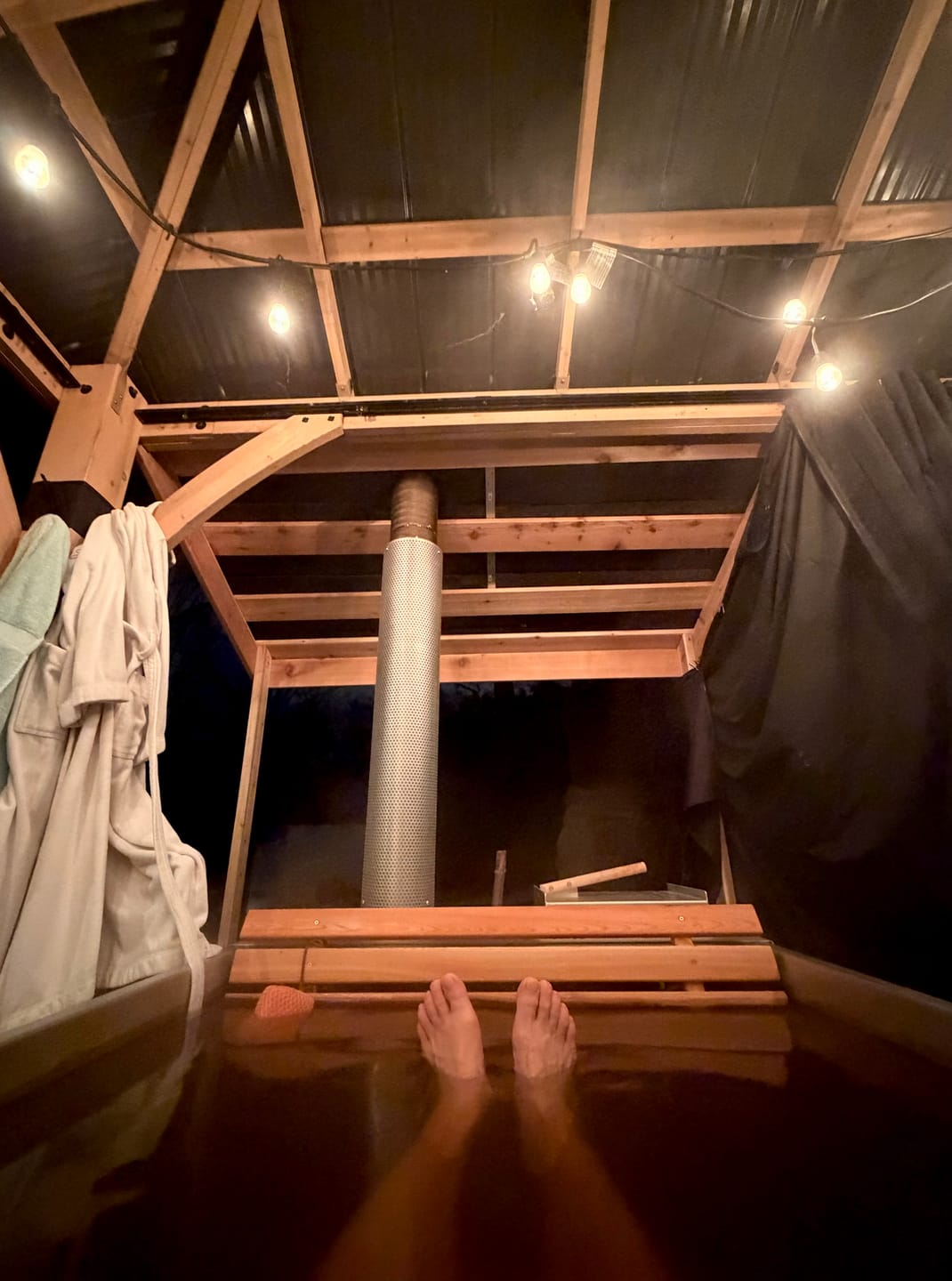 Customer photo review of Group Wood Burning Hot Tub
