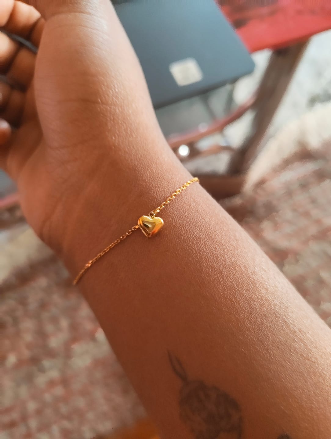 Customer photo review of Cute Heart Bracelet