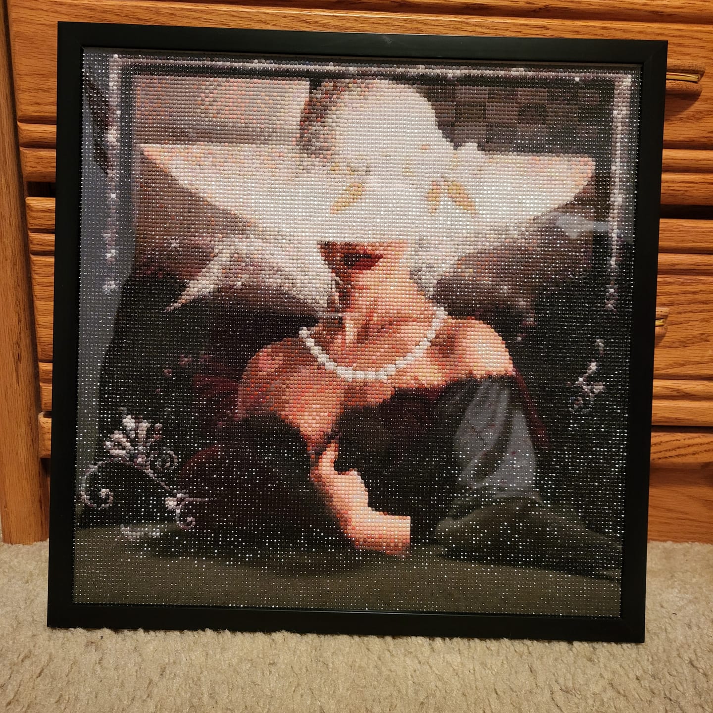 Customer photo review of AB Lady in Diamonds - Premium Diamond Painting Kit