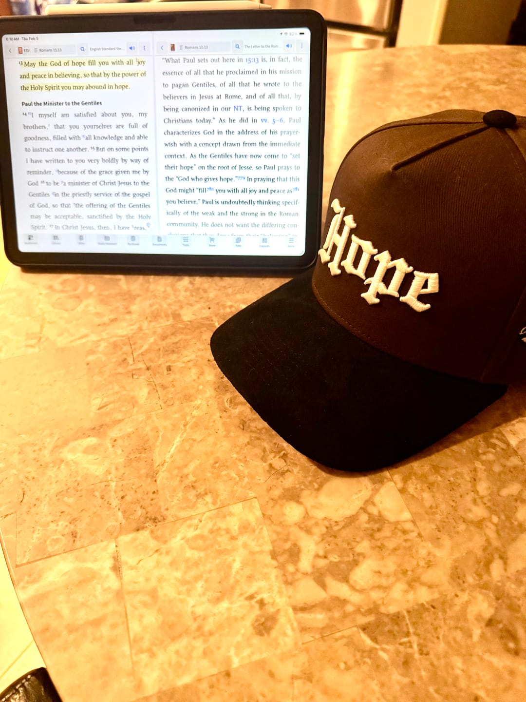 Customer photo review of Brown & Black Sueded Brim Hope Hat