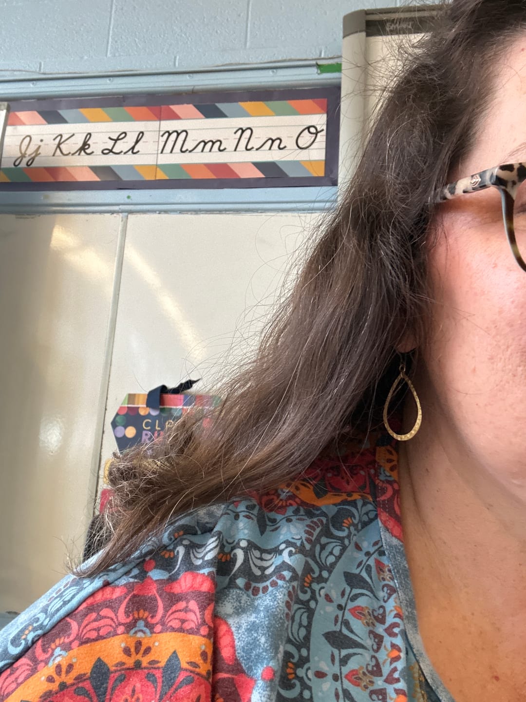 Customer photo review of Metallic Minimalist Dangles