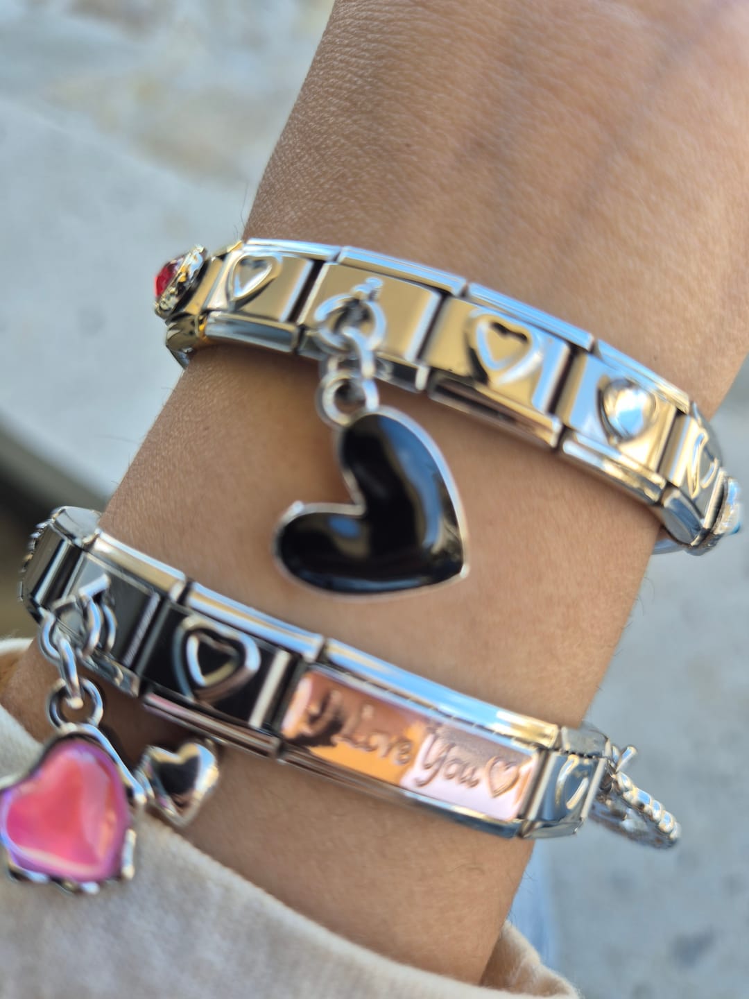 Customer photo review of Charm Colgante Corazón negro