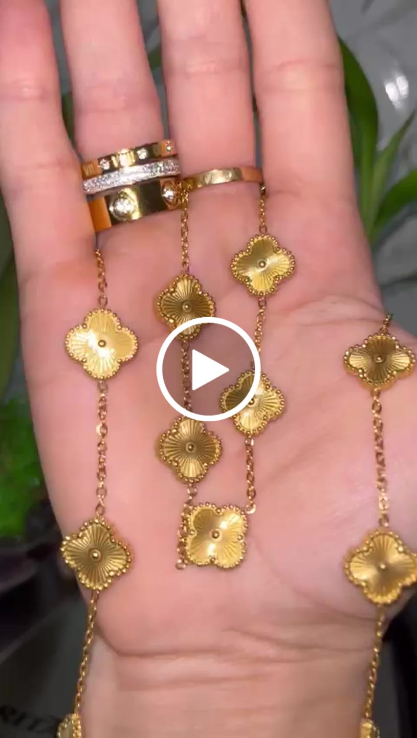 Customer video review of Anel Triplo Glamour Banhado em Ouro 18k
