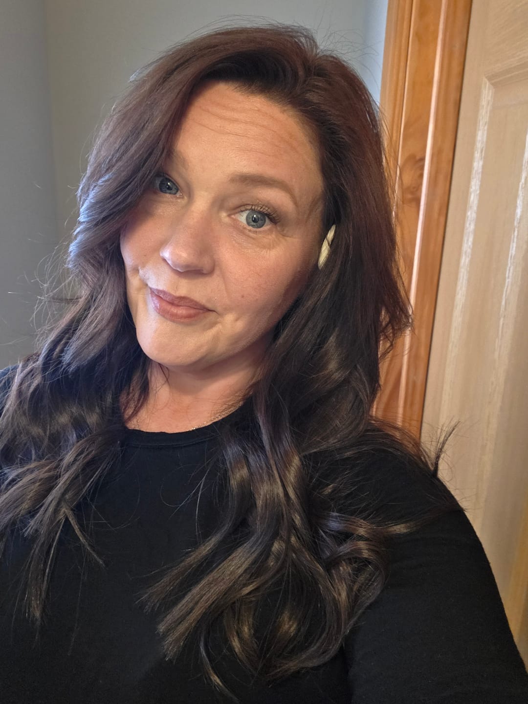 Customer photo review of Dark Brown #2 Straight DIY Hair Extensions Home Kit