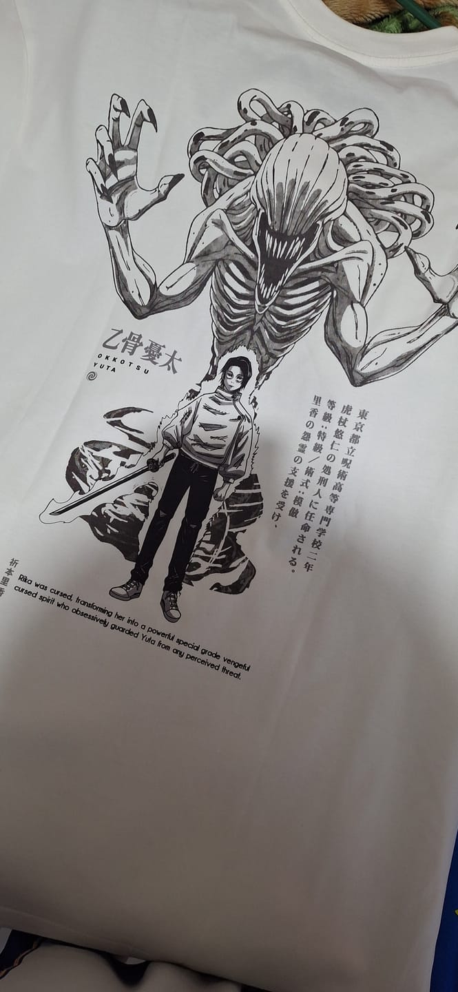 Customer photo review of Camisa Yuta X Rika - Jujutsu Kaisen