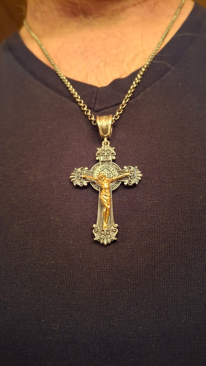 Customer photo review of Saint Benedict Crucifix Pendant