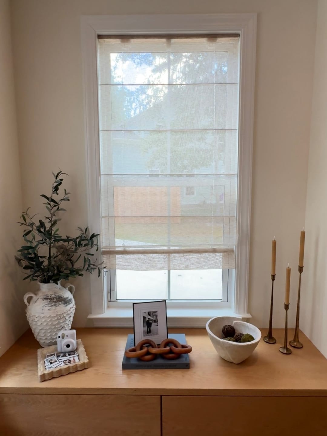 Customer photo review of Siena Natural Light Filtering Roman Shade