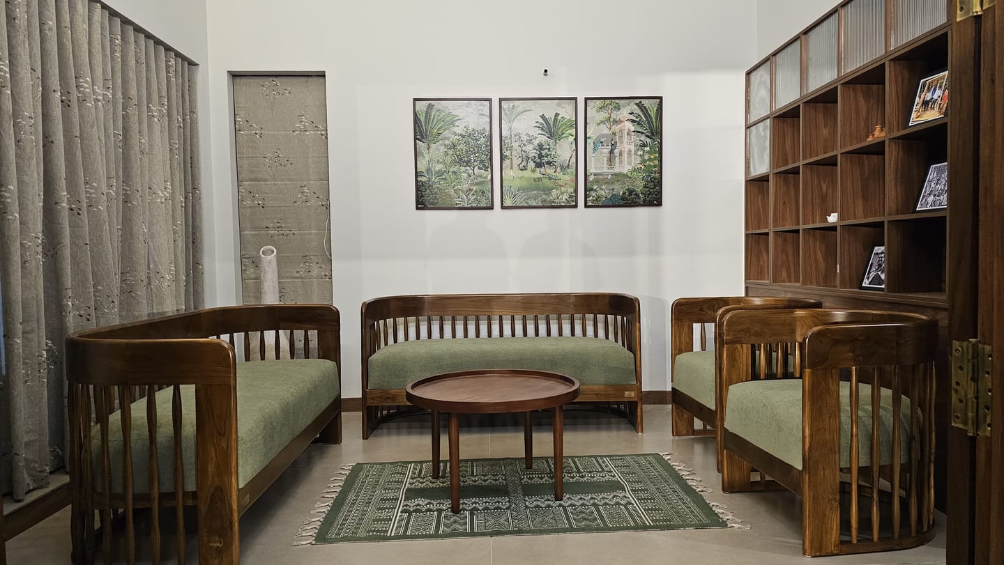 Customer photo review of Jungle Landscape, Mughal Garden Wall Art Set of 3 Home Decor Painting.