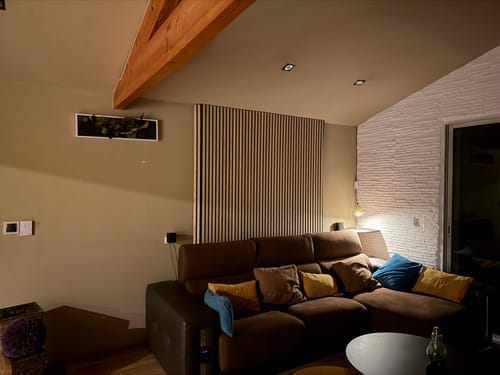 Customer photo review of Panneau acoustique Bois Chêne | Akupanel 260 Feutrine Noir