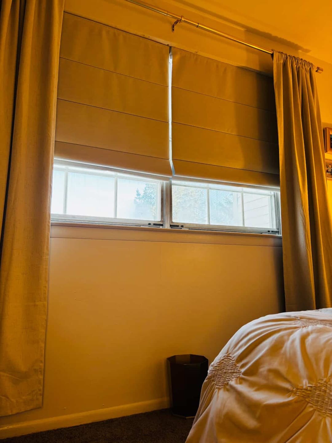 Customer photo review of Milan Modern Blackout Roman Shades