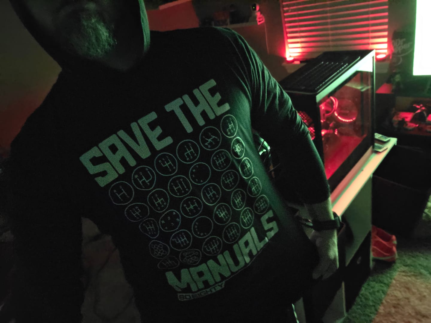 Customer photo review of 80Eighty® Save The Manuals Shirt