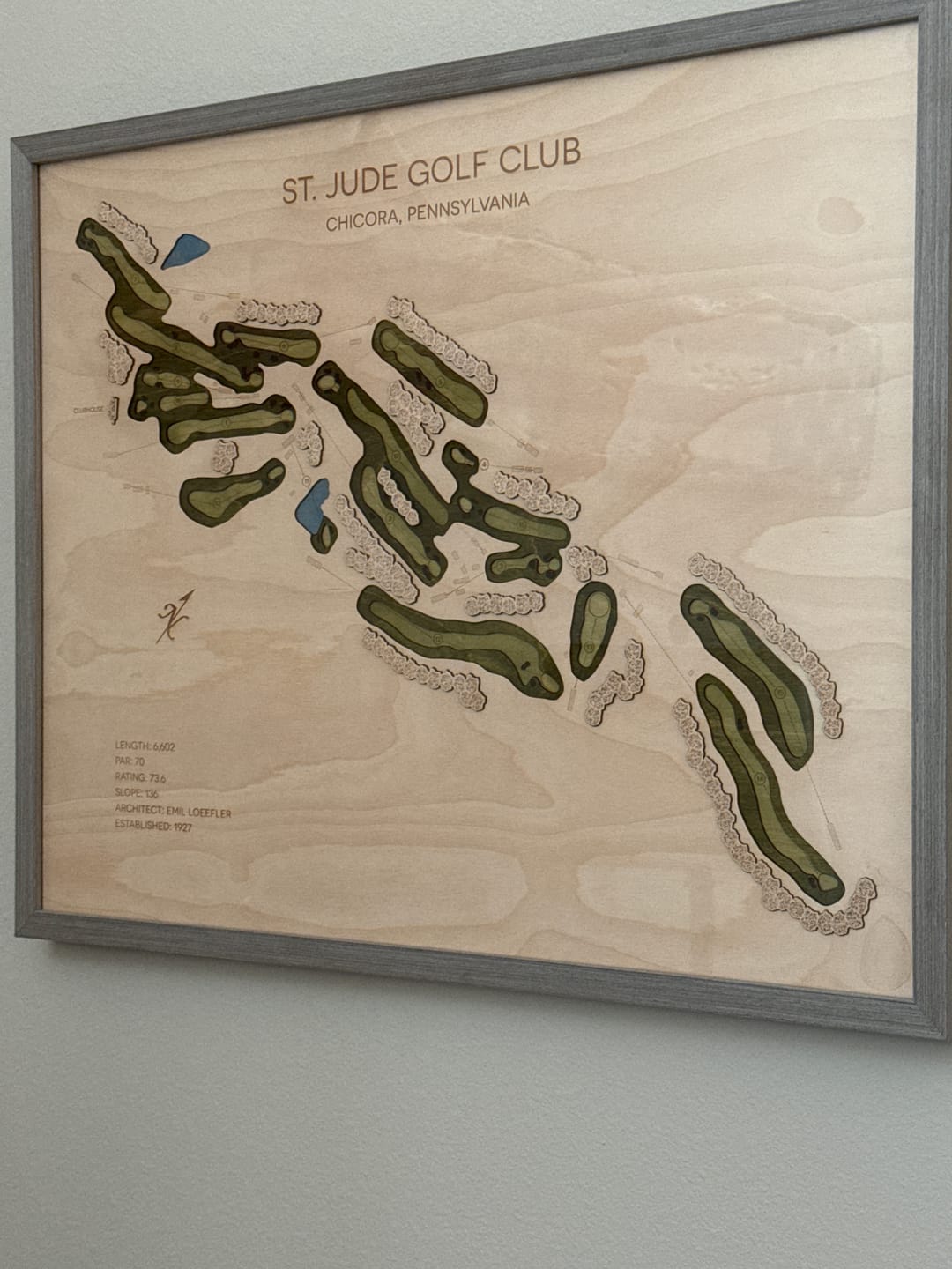 Customer photo review of Custom 3D Multi-Layer Golf Map