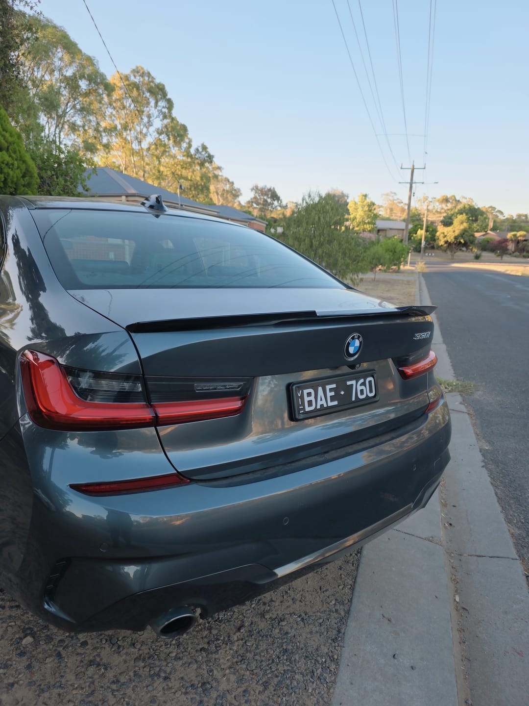 Customer photo review of Carbon Fibre And Gloss Black Rear Boot Spoiler fit for BMW【G20 incl G20 LCI Sedan M340 330/320 & M3 G80】18+【M4】