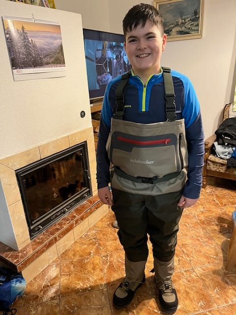 Customer photo review of Kylebooker Waterproof Breathable Stockingfoot Chest Fishing Hunting Waders KB004