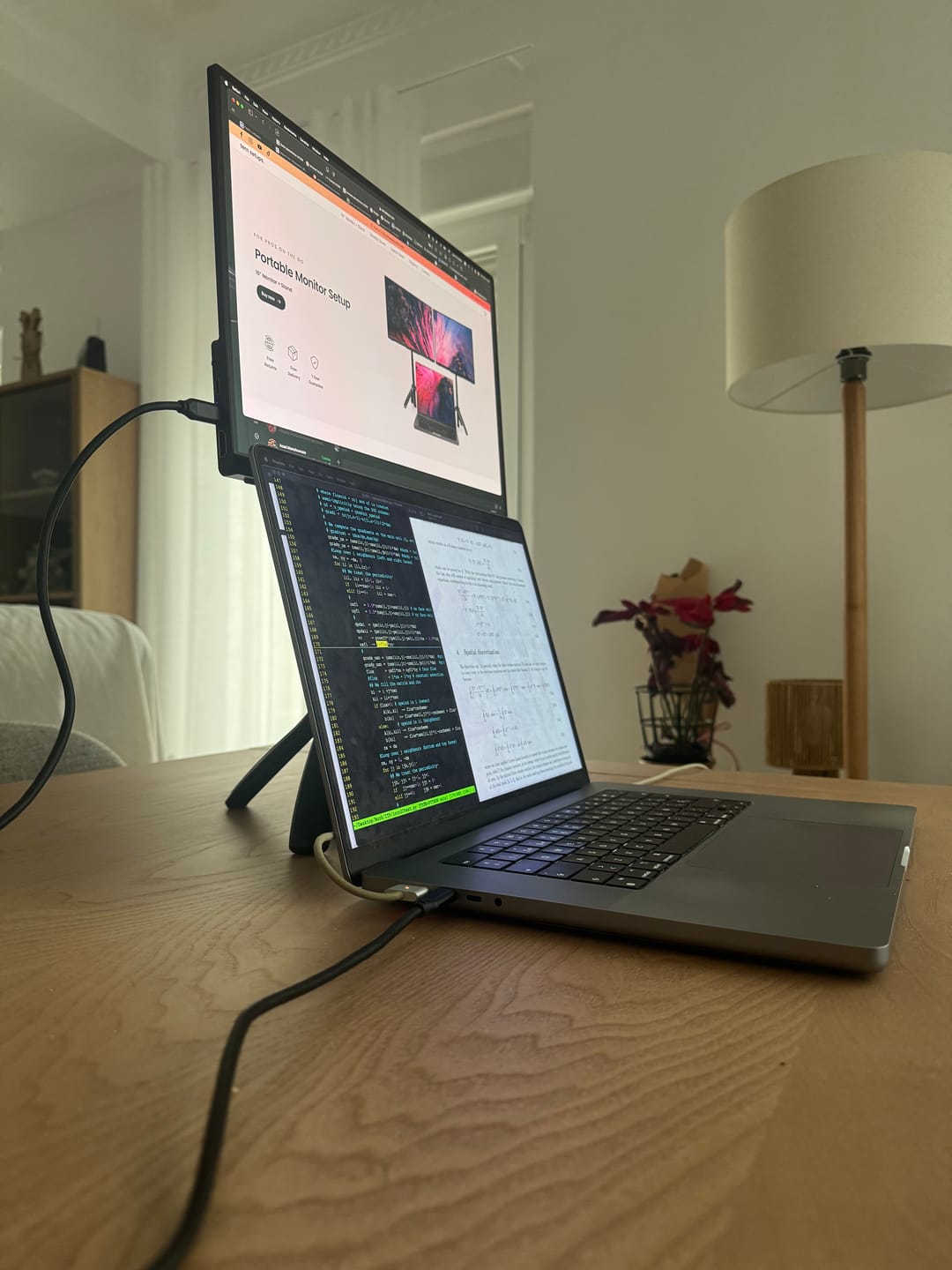Customer photo review of 16” Portable Monitor + Stand