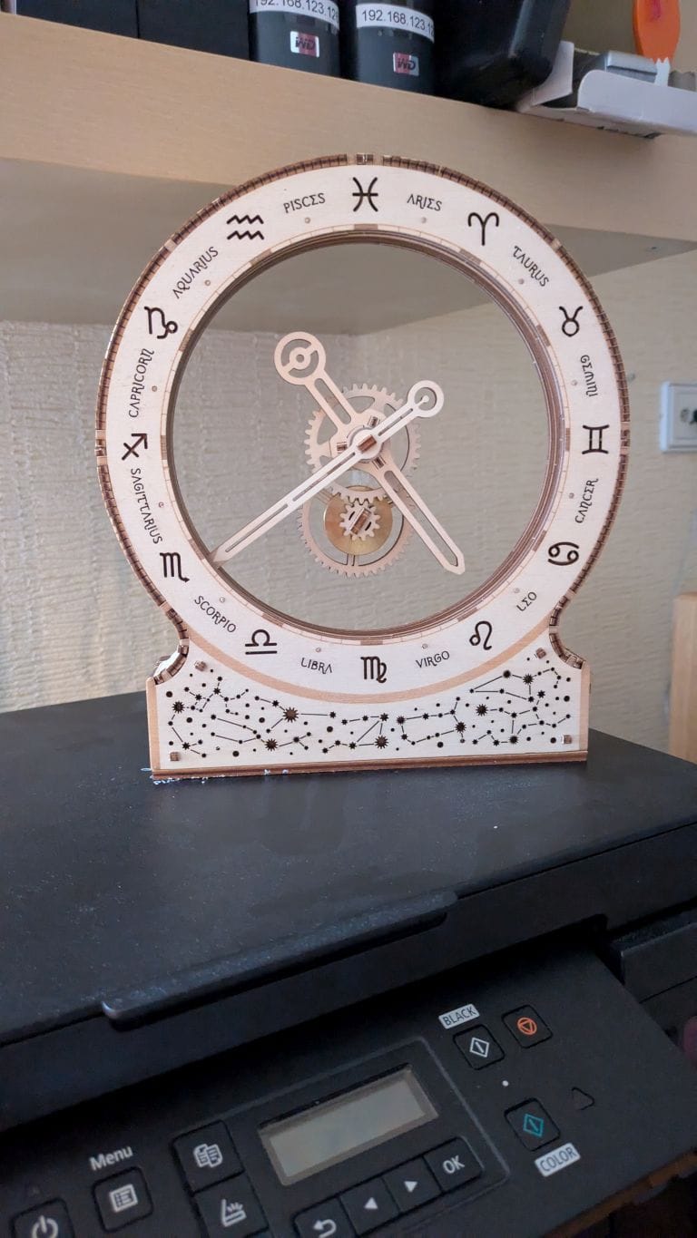 Customer photo review of Kinetic Clock: Zodiac