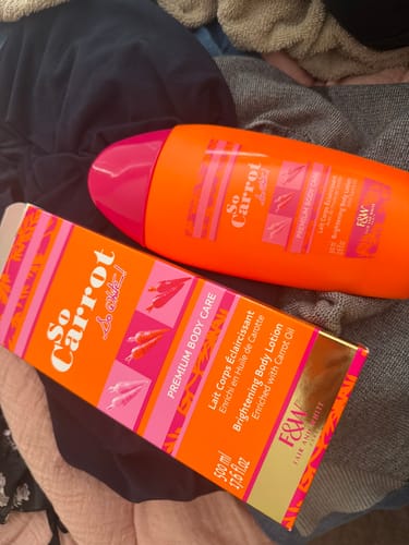 Customer photo review of F&W So Carrot Brightening Lotion With carrot Oil 500ml
