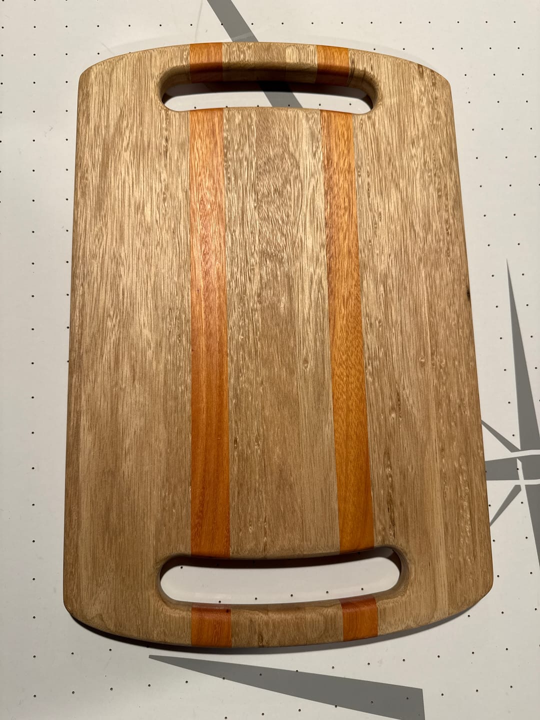Customer photo review of 17.75x11.75" Oblong Dual Handle Serving Board Acrylic Router Template