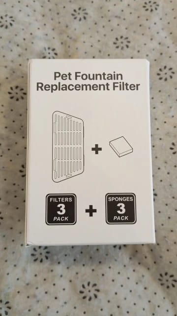 Customer photo review of ROJECO Water Fountain Replaceable Filter For 2.2L Wireless Cat Water Fountain