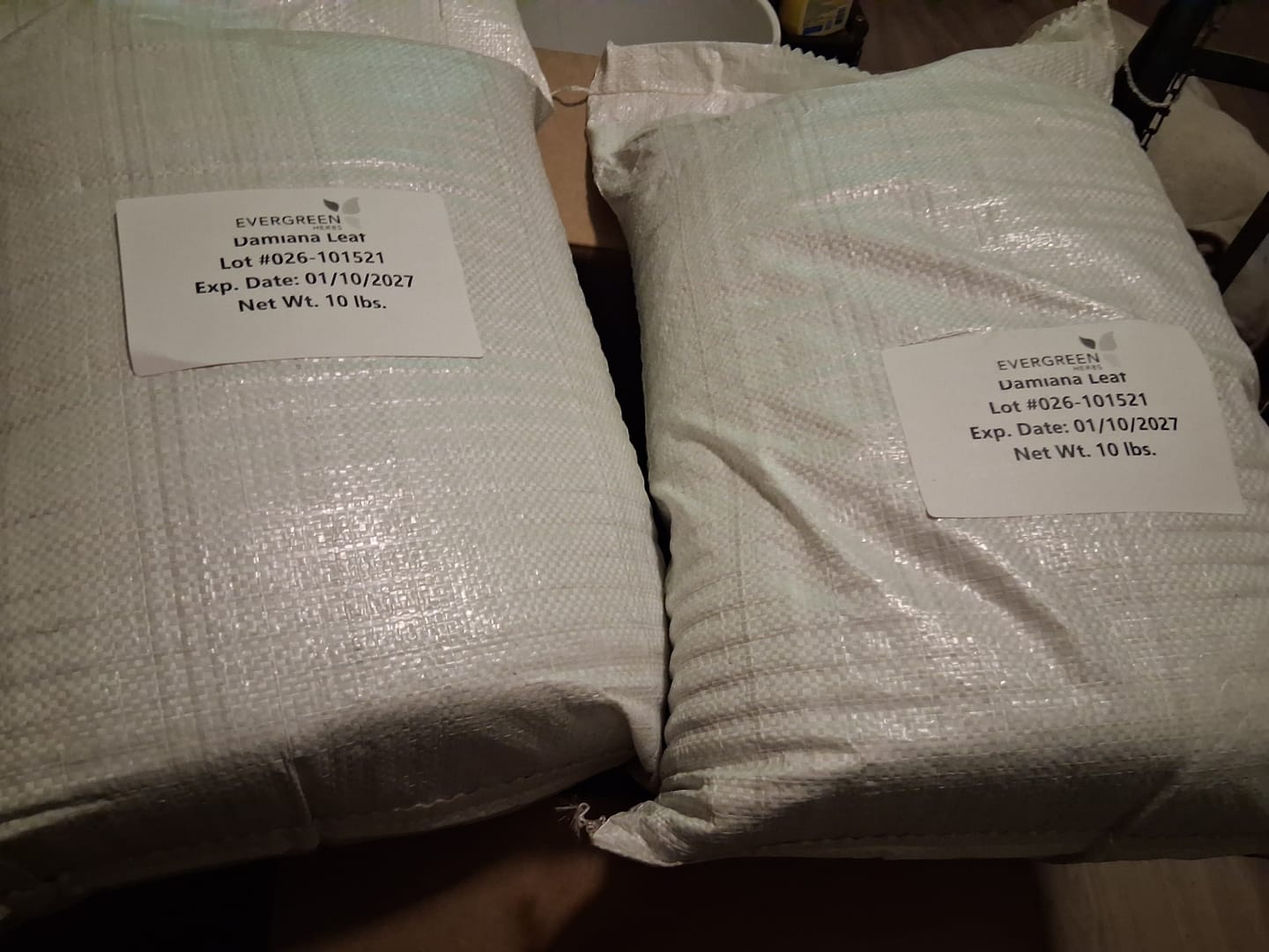 Customer photo review of Damiana Leaf - 10 lbs.