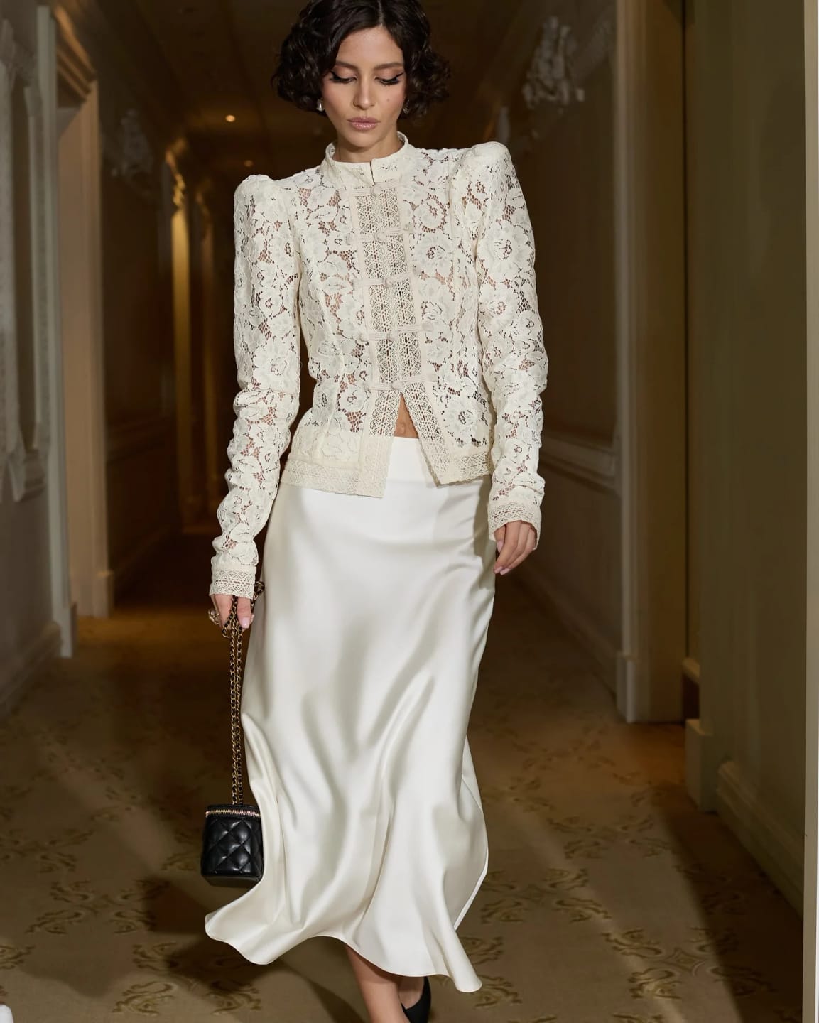 Customer photo review of Claire Elegant Lace Blouse