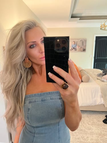 Customer photo review of Tape In Virgin Hair Extensions 100% Human Hair Highlights Ash Blonde #P19/60