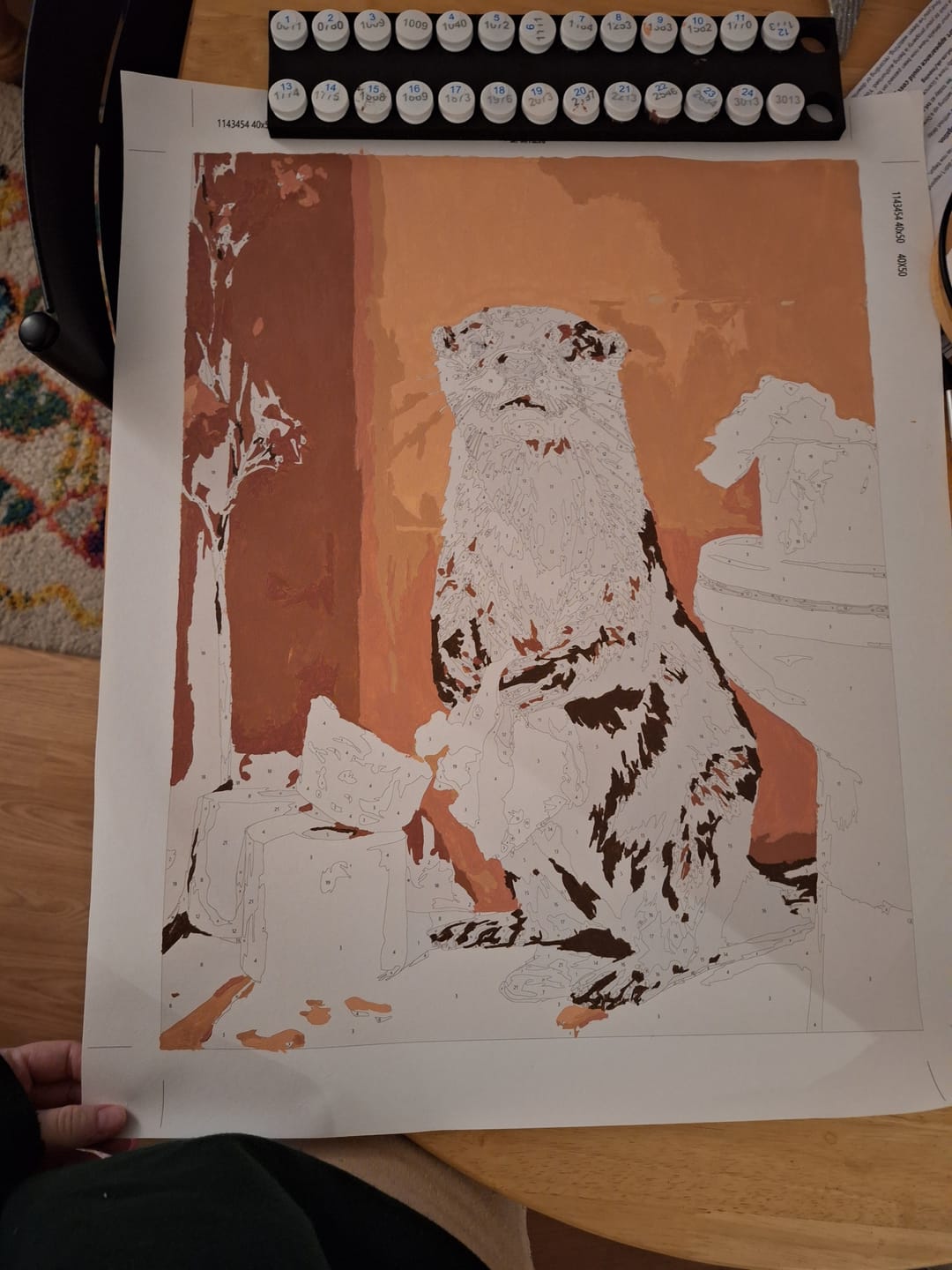 Customer photo review of Otter in the toilet | Paint by Number