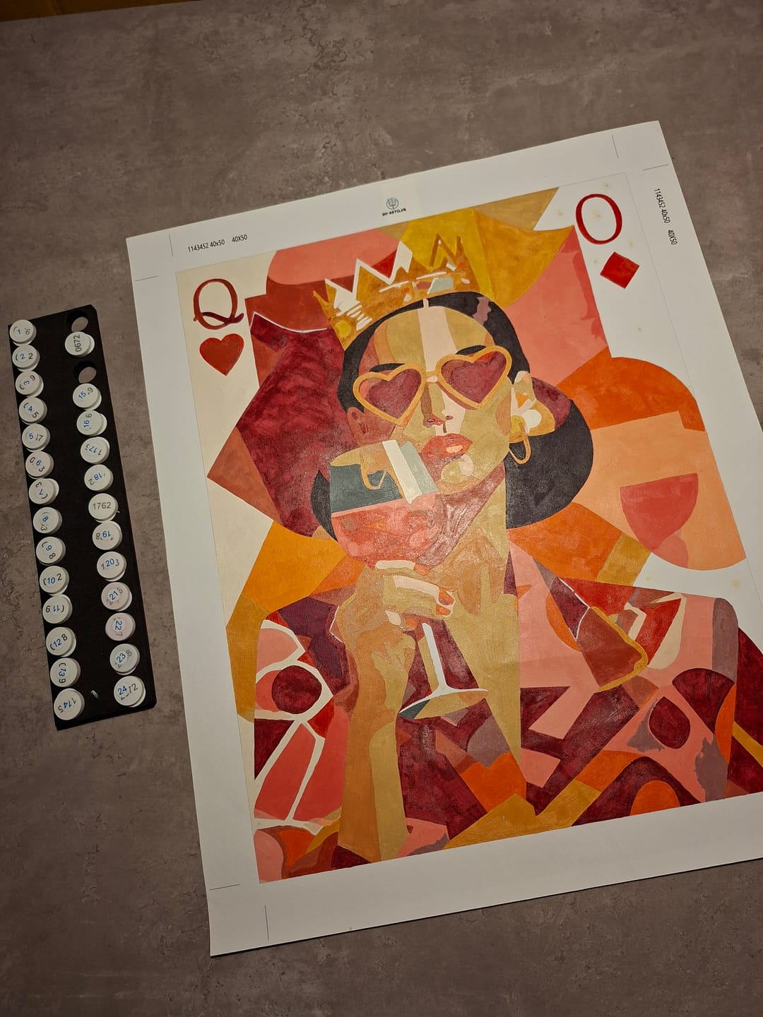 Customer photo review of The queen | Paint by Number