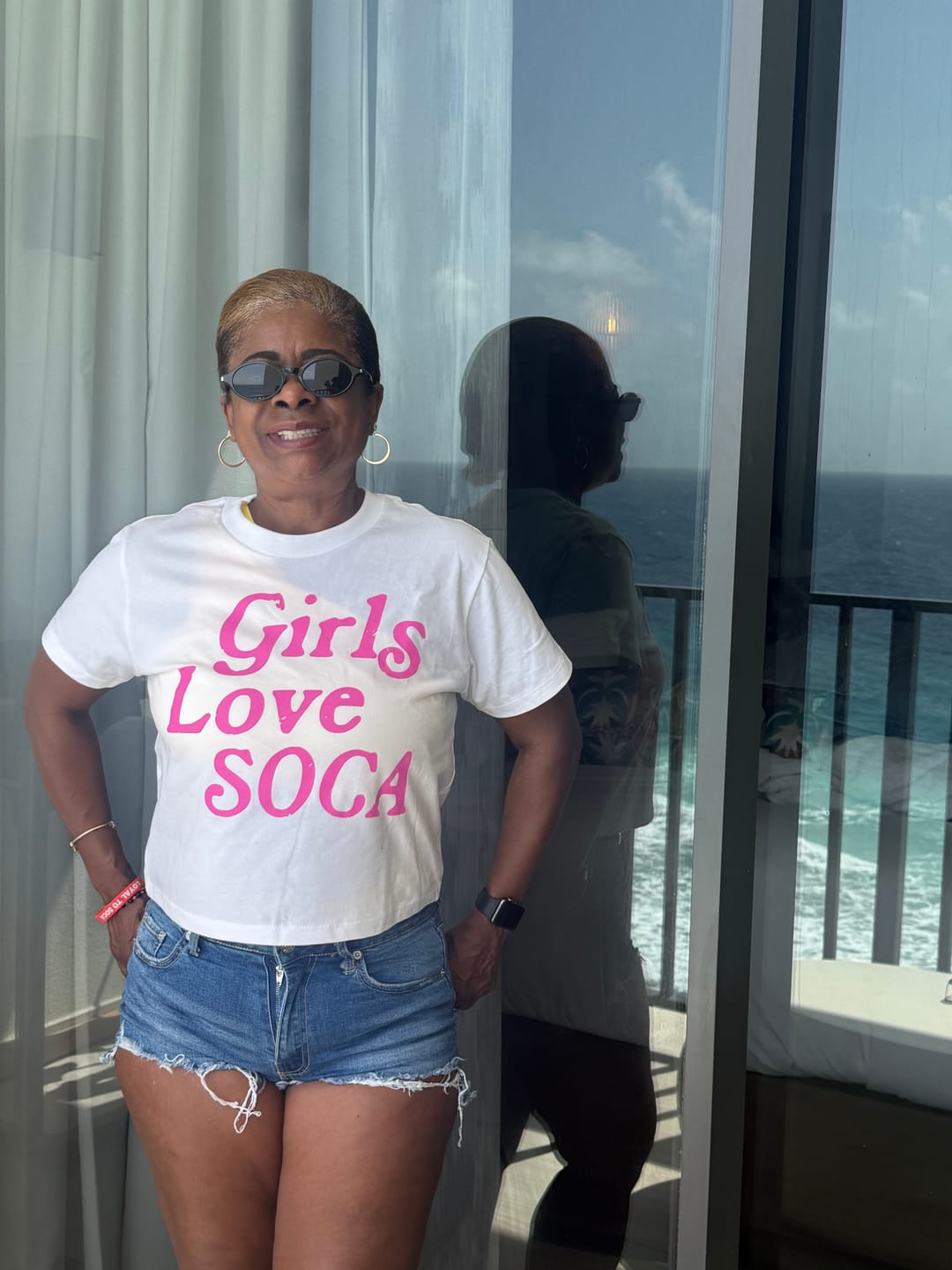 Customer photo review of Girls Love Soca Boxy Crop