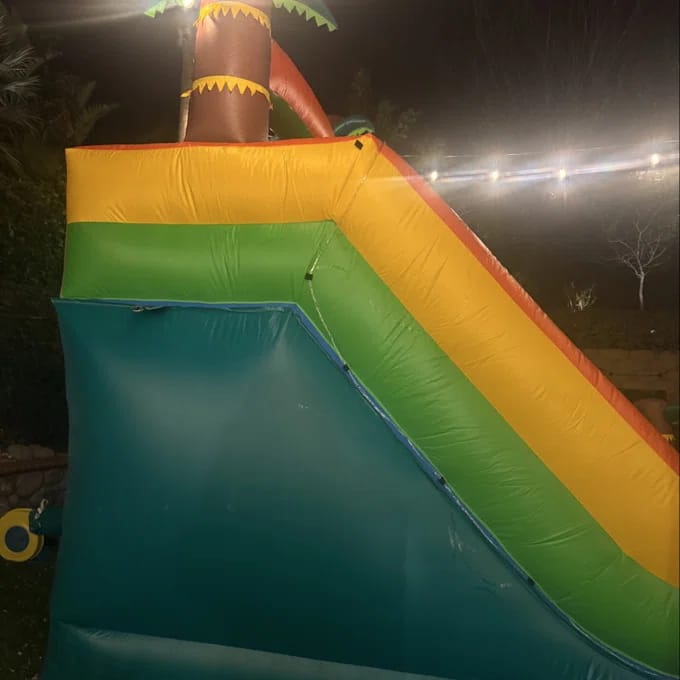 Customer photo review of 21ft Inflatable Water Slide with Pool Bouncy Slide with Blower for Kids Party