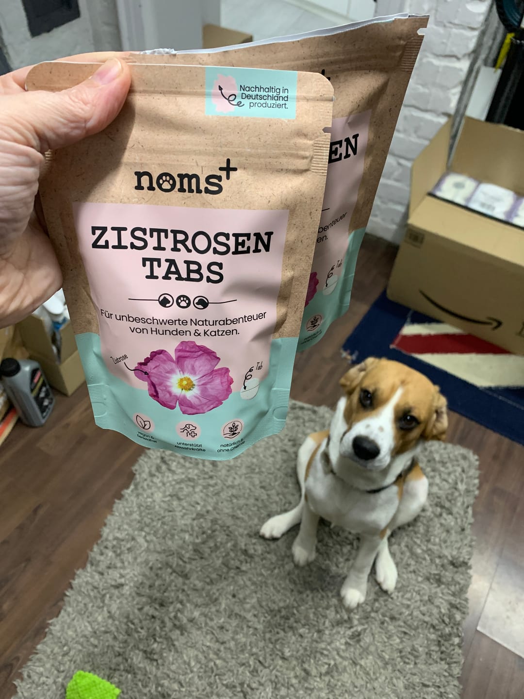 Customer photo review of Zistrosen Tabs - 100% natürliches Zistrosen-Leckerli für Wald- & Wiesenspaziergänge