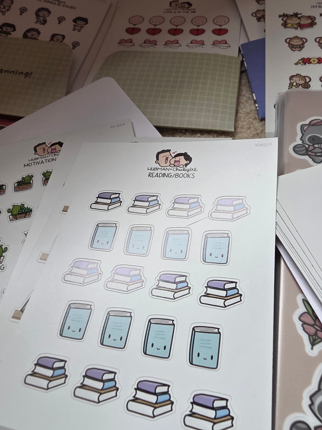 Customer photo review of Reading / Books Planner Stickers