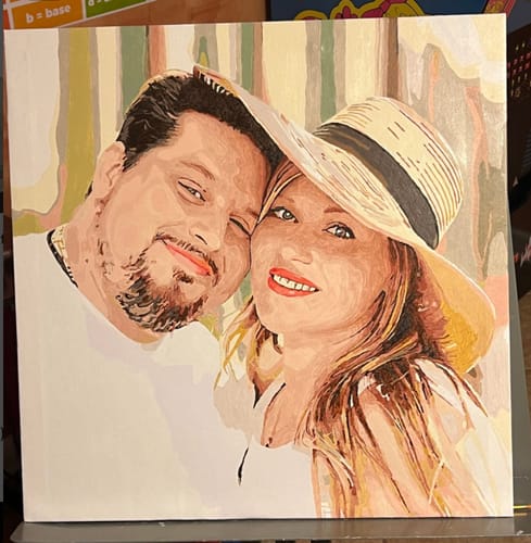 Customer photo review of Custom Portrait Paint By Numbers