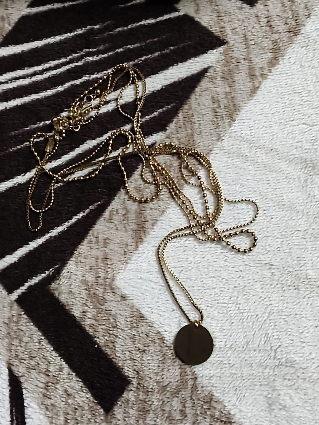 Customer photo review of Round Belle Three Layer Necklace