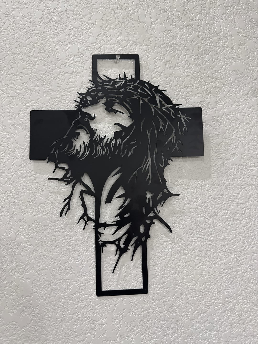Customer photo review of Christianartworkshop Crown of Thorns Jesus Cross Metal Wall Decor: Heartfelt Faith Statement