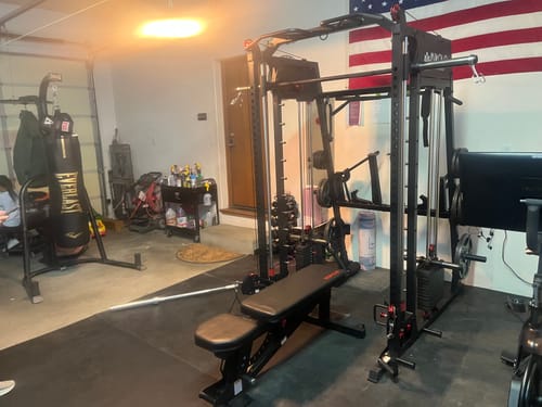 Customer photo review of M4-2.0 Elite All-In-One Workout Smith Gym Machine with Dual Weight Stacks (UPGRADED)